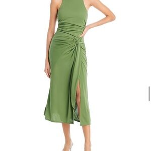 Cinq a Sept Rori Sleveless Side Tie green midi dress - Size 2